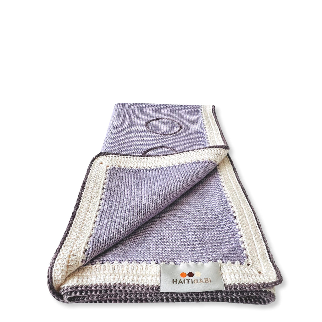 Purple Ice & Suede Baby Blanket