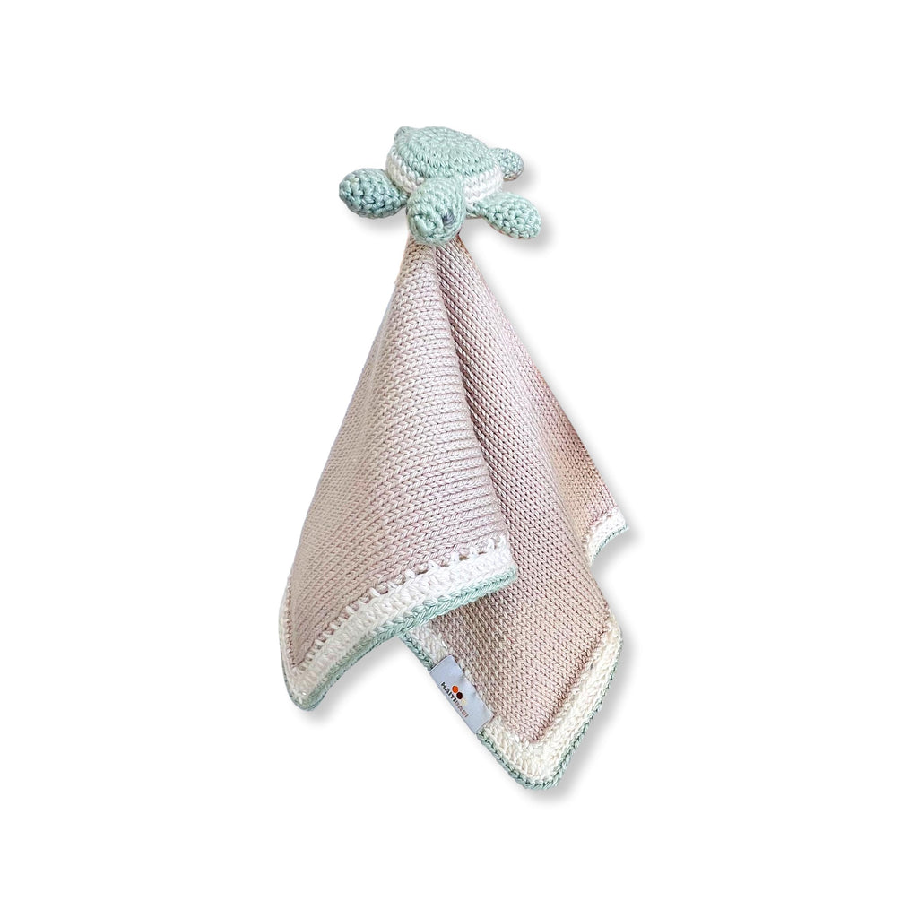 Sage Baby Beanie & Turtle Lovie Set