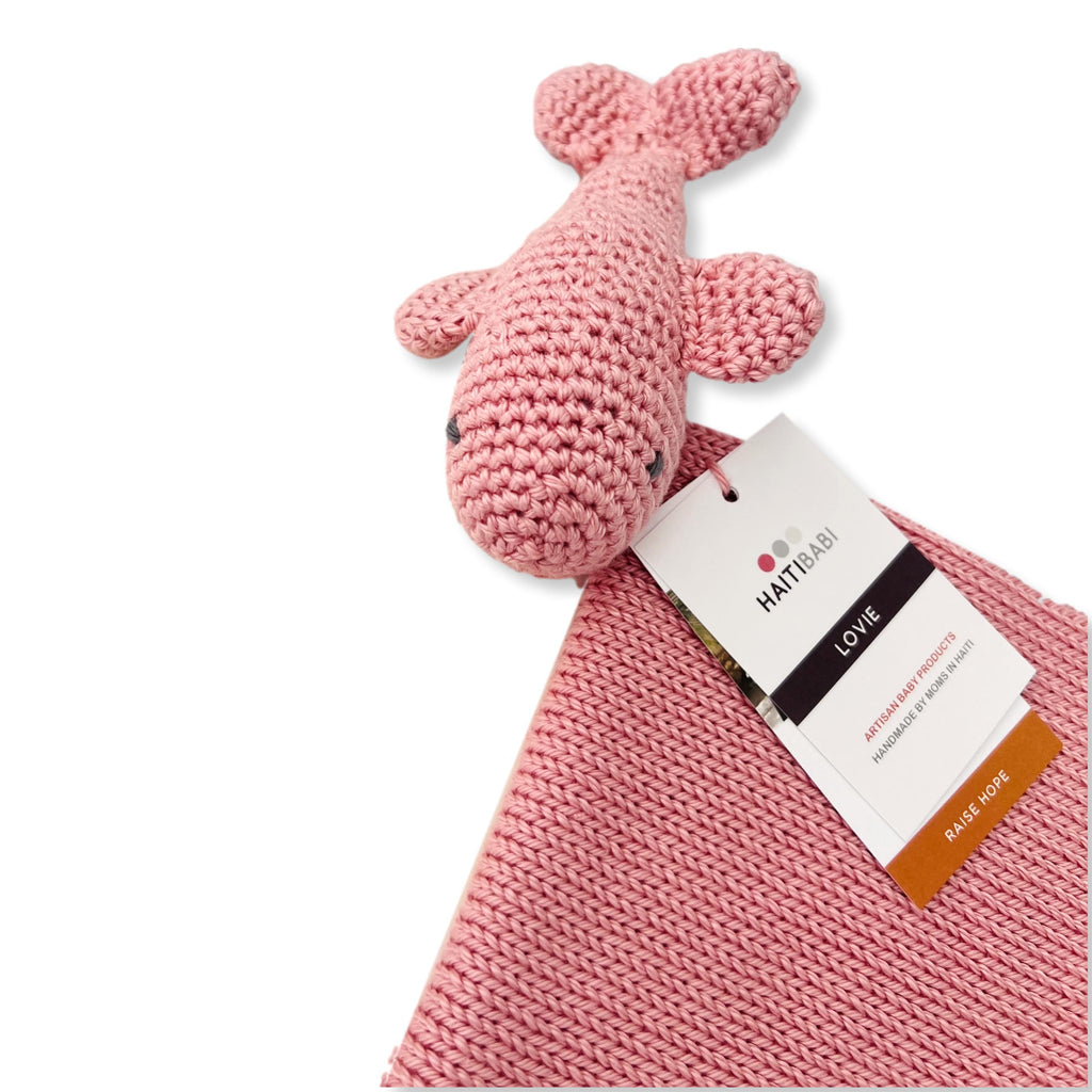 Blush & Stone Whale Lovie & Hat