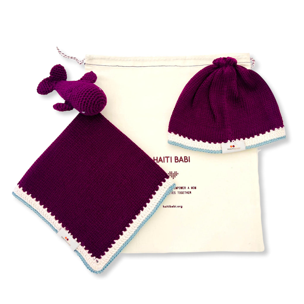 Syrah & Stone Blue Whale Lovie & Hat