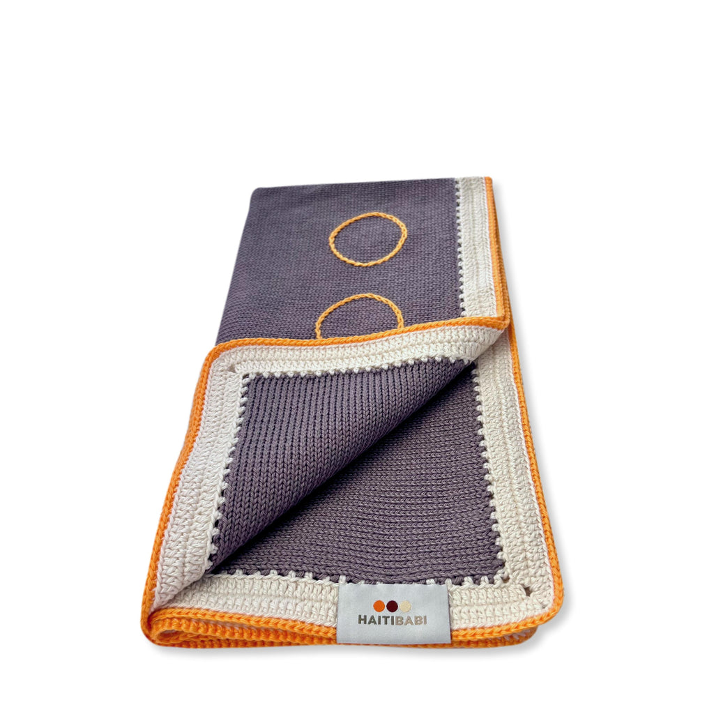 Suede & Papaya Blanket and Beanie Set