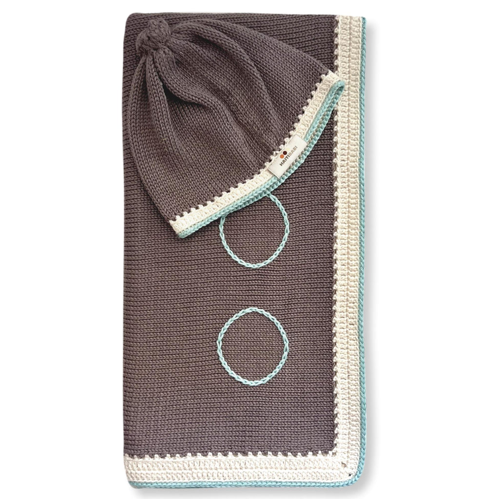 Suede & Ice Blanket & Hat Set