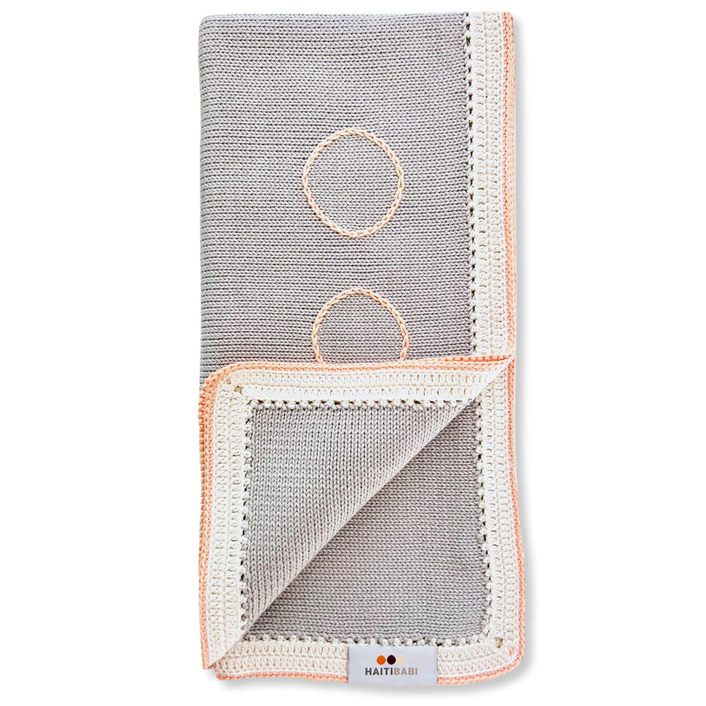 Argent & White Peach Blanket
