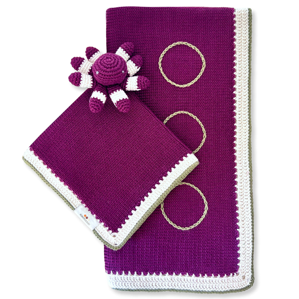 Syrah & Summer Moss Blanket & Summer Moss Lovie Set