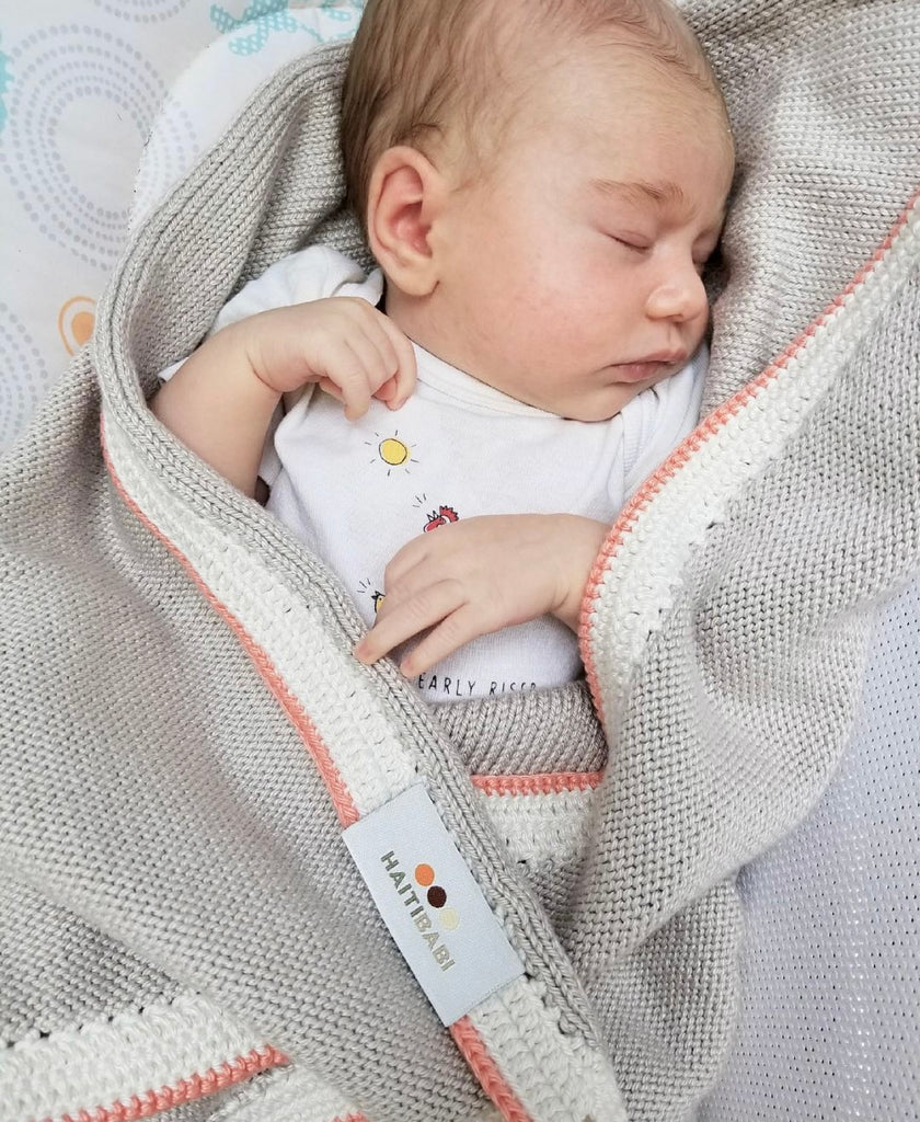 Argent & White Peach Blanket