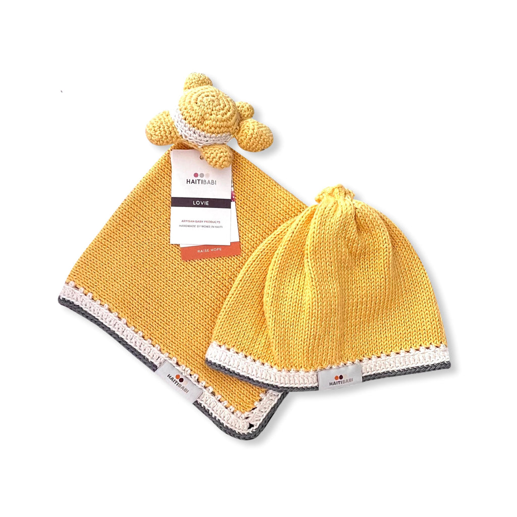 Pineapple Turtle Lovie & Beanie Set