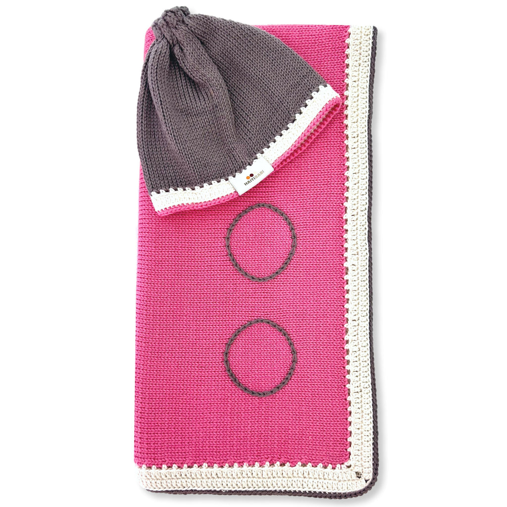 Primrose & Suede Blanket and Hat Set