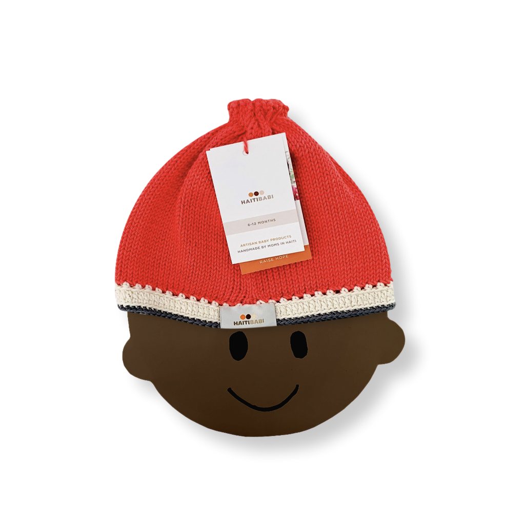 Red & Carbon Baby Beanie & Octopus Lovie Set