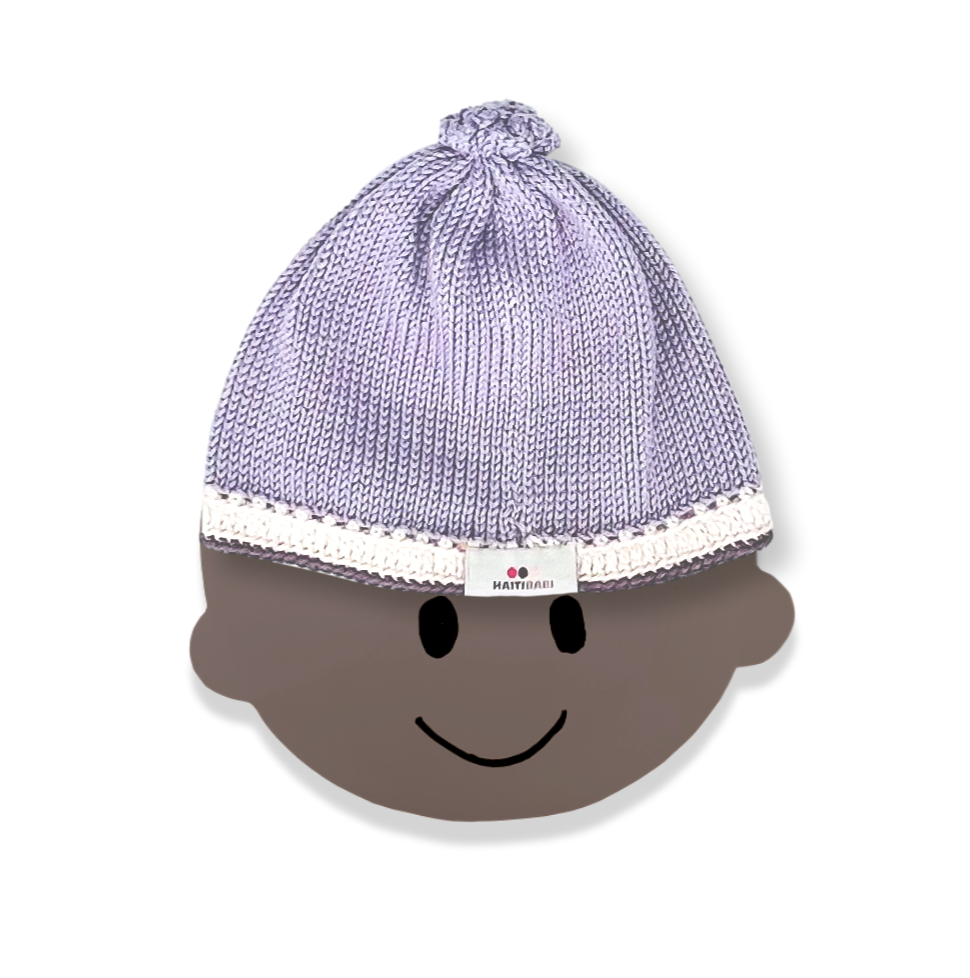 Purple Ice & Suede Beanie