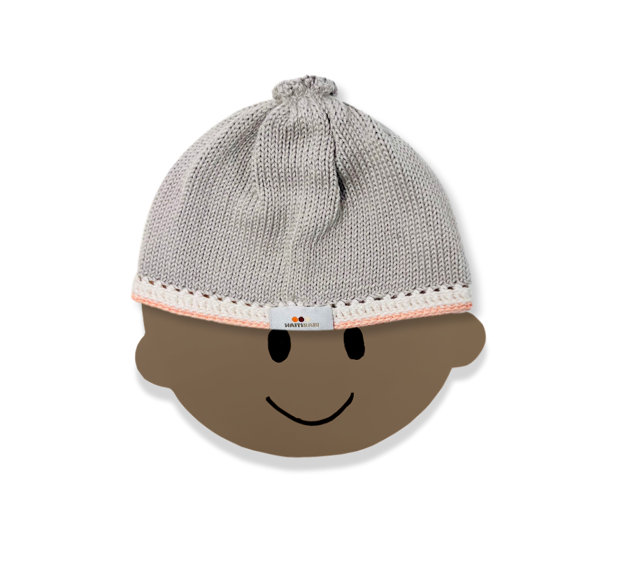 White Peach Octapus Lovie & Beanie Set