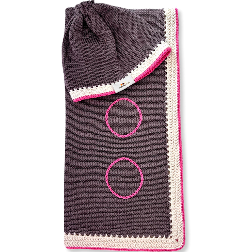 Suede & Primose Blanket & Beanie Set