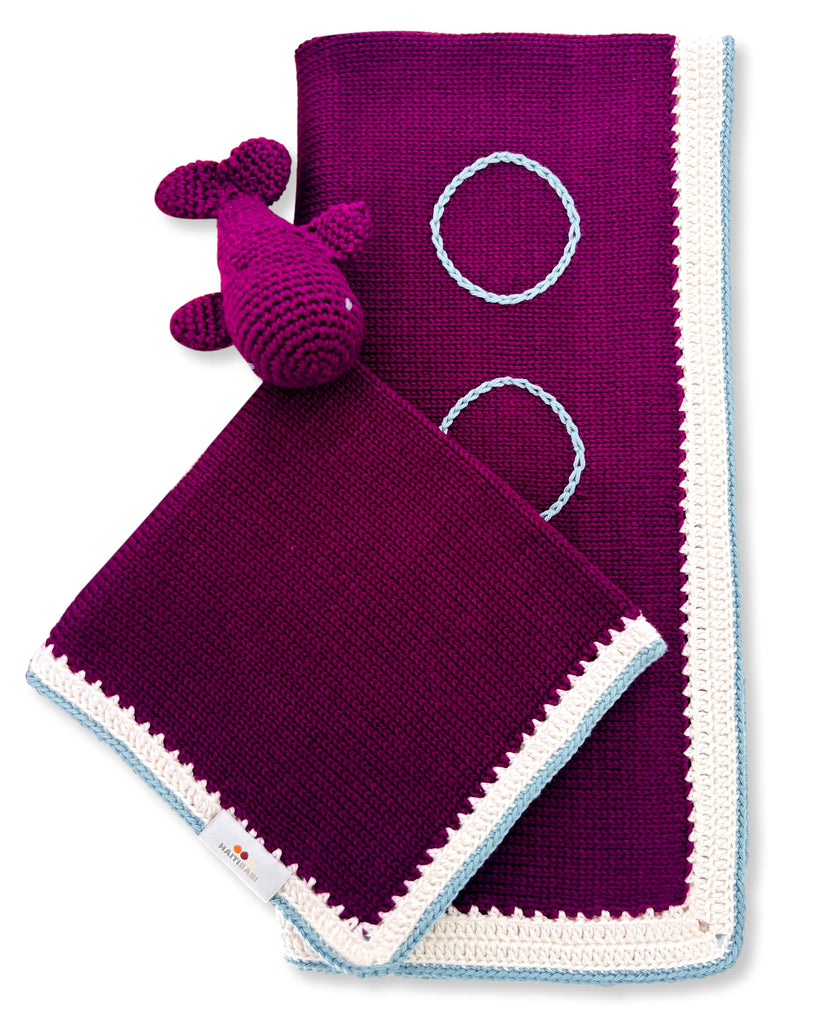 Syrah & Stone Blue Blanket & Lovie Set