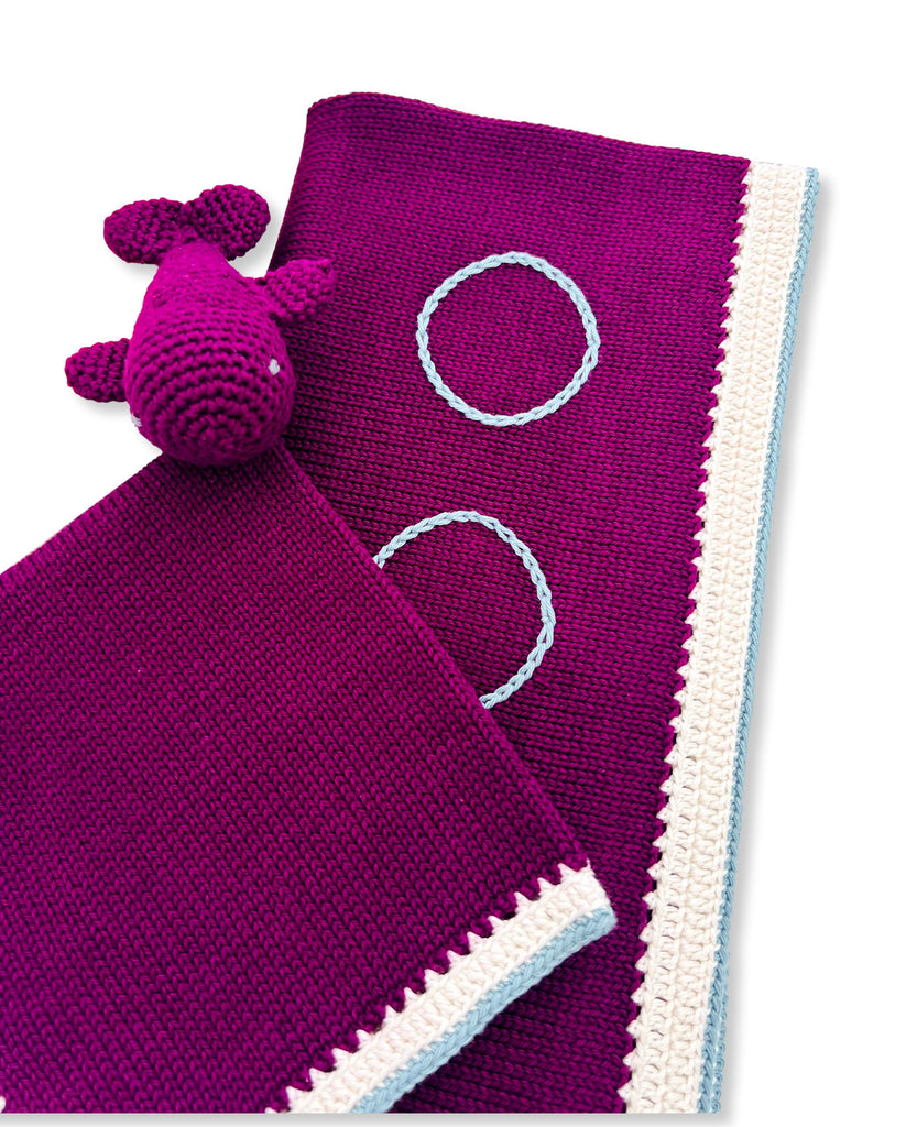 Syrah & Stone Blue Blanket & Lovie Set