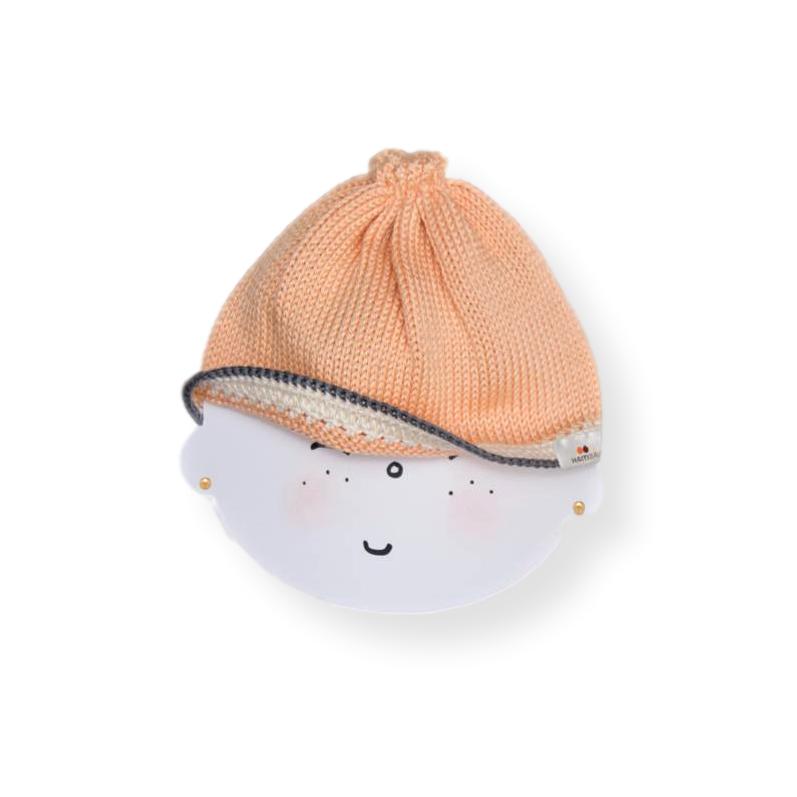 Argent & White Peach Baby Beanies