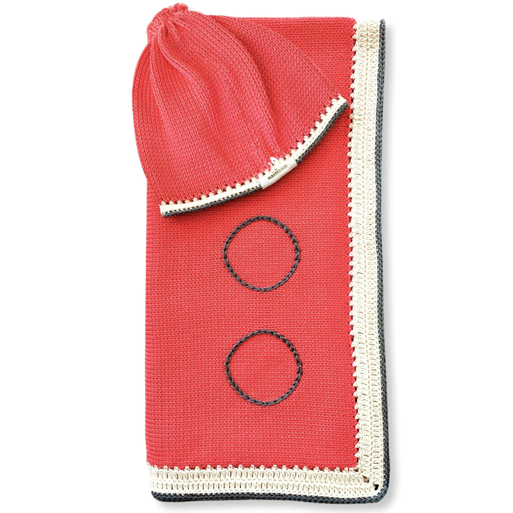 Guava & Stone Blanket and Hat Set