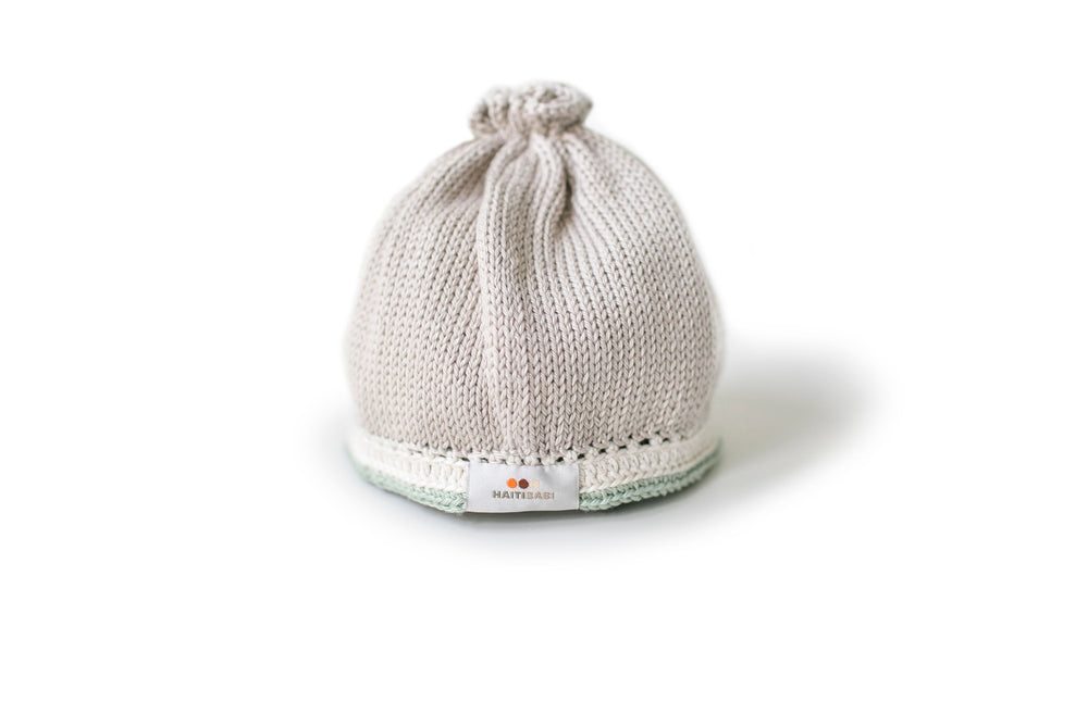Signature Baby Hat: Pebble Sage - Haiti Babi - Artisan Baby Products, Handmade By Moms In Haiti.