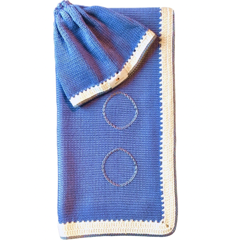Spring Baby Blanket : Hyacinth Blue Stone - Haiti Babi - Artisan Baby Products, Handmade By Moms In Haiti.