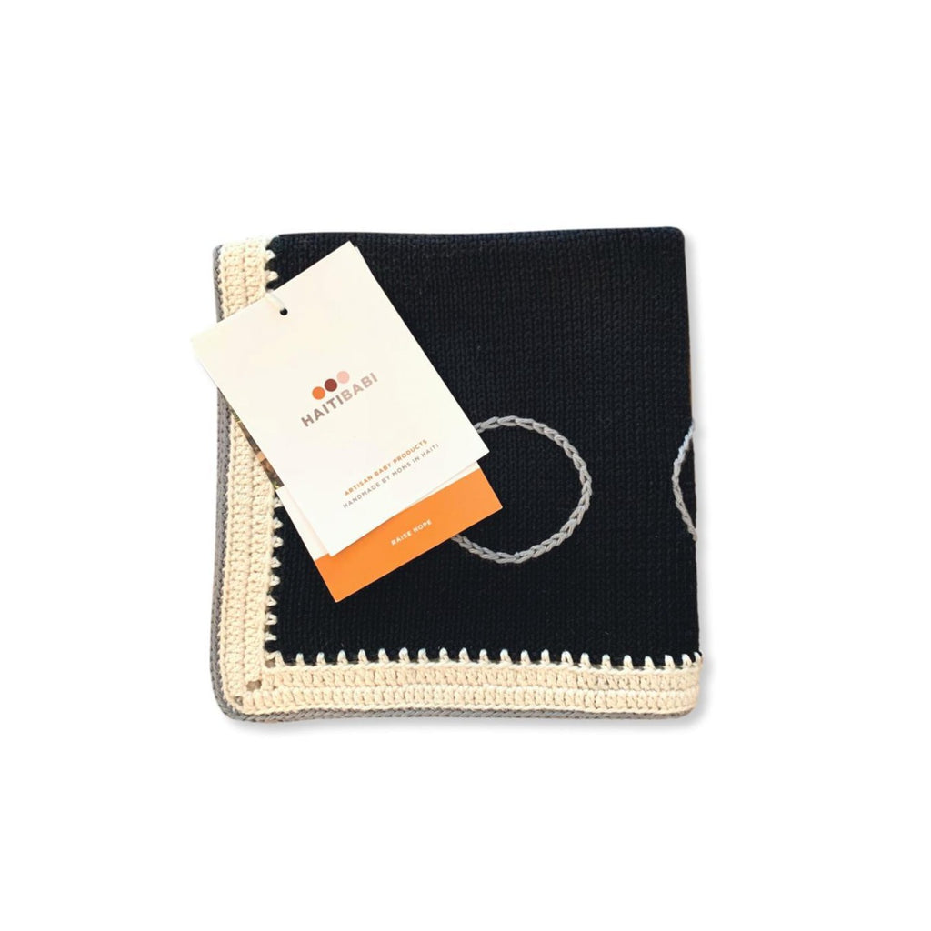 Noir Stone Knit Blanket: Made by Moms in Haiti
