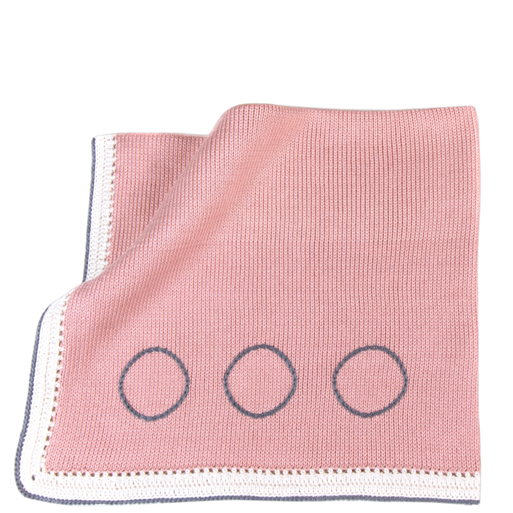 Tranquility Blanket: Blush Pink Stone - Haiti Babi - Artisan Baby Products, Handmade By Moms In Haiti.