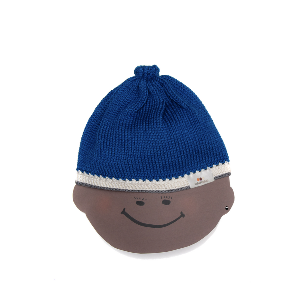 Naval Blue Baby Hat : Mariner Blue Stone - Haiti Babi - Artisan Baby Products, Handmade By Moms In Haiti.
